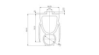Uszczelka dolna H=60mm z komorą 21mm pod czujniki OSE DOCO International kat. 825104