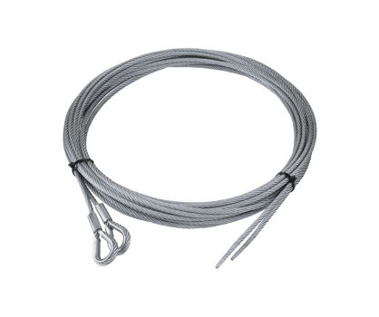 Komplet lin stalowych ocynkowanych 4mm L=6000mm zakończonych kauszą Polsling nr kat. K-4-7x19-6