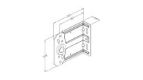 Podpora 2,5mm odległość do osi otworu 152mm na wał 25,4mm Flexi Force nr kat. 3152C