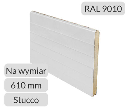 Panel przemysłowy symetryczny H=610 RAL 9010/9010 Tecsedo cena metra bieżącego