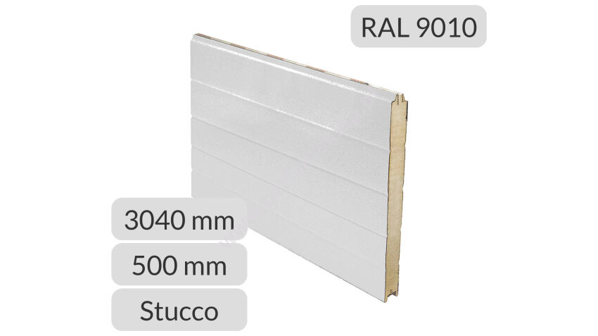 Panel przemysłowy symetryczny 3040*500*40mm RAL 9010/9010 Tecsedo