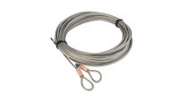 Komplet lin stalowych nierdzewnych 3mm L=4500mm zakończonych oczkiem nr kat. INOX-O-3-7x19-4,5