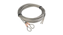 Komplet lin stalowych nierdzewnych 3mm L=4500mm zakończonych oczkiem nr kat. INOX-O-3-7x19-4,5