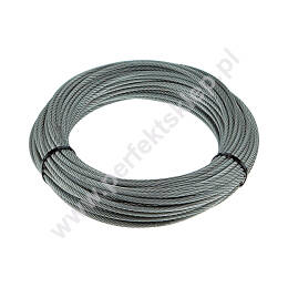 Lina stalowa 4mm splot 6x19 krążek 50mb Flexi Force nr kat. 504-PP-50