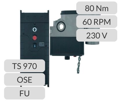 Napęd nasadowy SE 8.60-25,40FU DES SK TS 970 OSE Gfa Elektromaten nr kat. 14402644  ZESTAW AUTOMAT