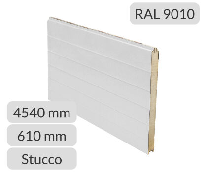 Panel przemysłowy symetryczny 4540*610*40mm RAL 9010/9010 Tecsedo