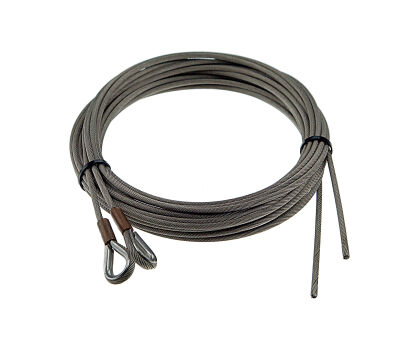 Liny stalowe INOX 4mm L=5900mm typ K bramy przemysłowe Nassau nr kat. LSI-2*4x5900K