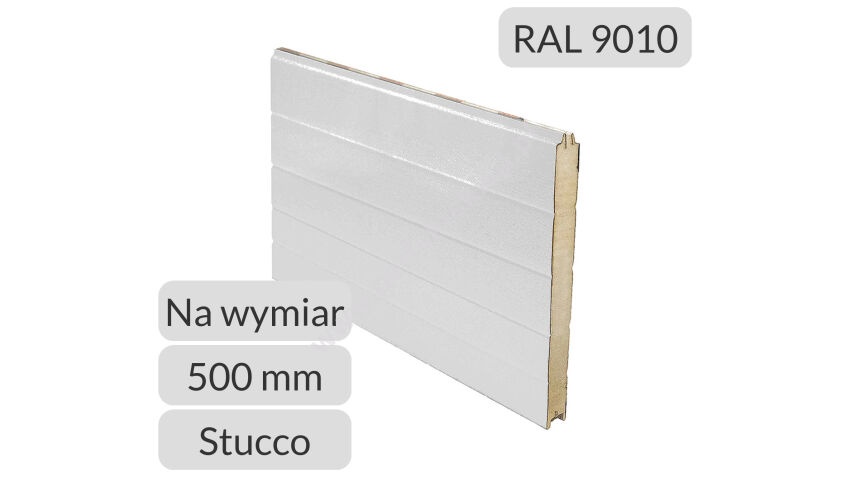 Panel przemysłowy symetryczny H=500 RAL 9010/9010 Tecsedo cena metra bieżącego
