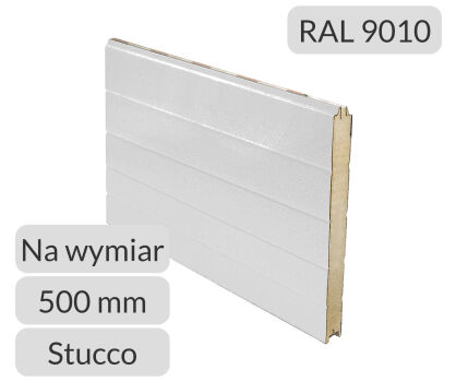 Panel przemysłowy symetryczny H=500 RAL 9010/9010 Tecsedo cena metra bieżącego