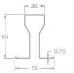 Wzmocnienie dolne omega, ocynkowane, 0.75mm, wysokość 65mm L = 4020mm Flexi Force nr kat. 65s4020 - 2