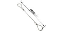 Liny stalowe 2 mm L=4880mm z oczkiem bramy garażowej IsoMatic Hormann nr kat. 4012526
