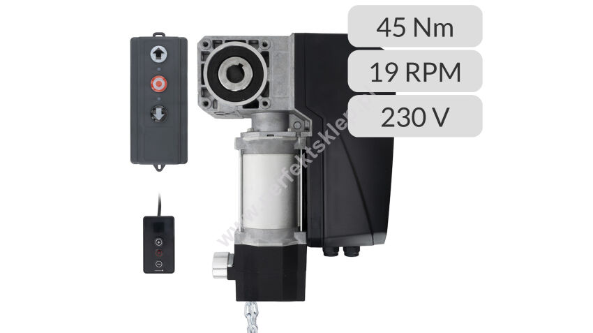 Napęd przemysłowy VTA 11-72 KE z silnikiem prądu stałego i sterowaniem Marantec