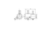 Adapter redukcja wału 35mm/25,4mm typ Crawford Flexi Force 705R35