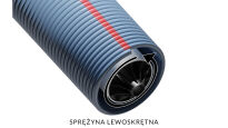 Sprężyna do bramy drut Ø 11,5mm średnica wew. 152mm lewoskrętna kulowana - cena za metr bieżący